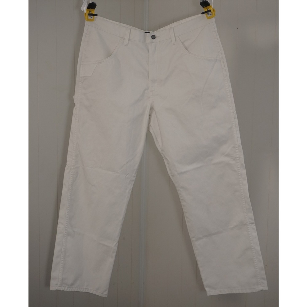 Wrangler 36x30 White Cotton Canvas Carpenter Pants
